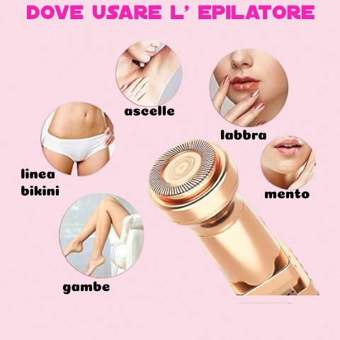 Epilatore  Oro 2 in 1 Rasoio Elettrico per Sopracciglia e Viso NewBeautyCharm