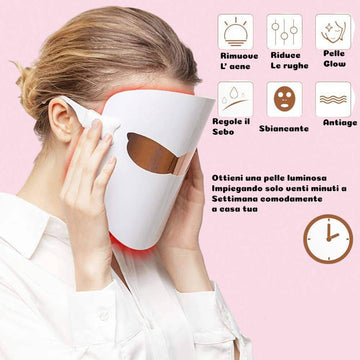 Maschera per terapia della luce del viso con USB a uso domestico NewBeautyCharm