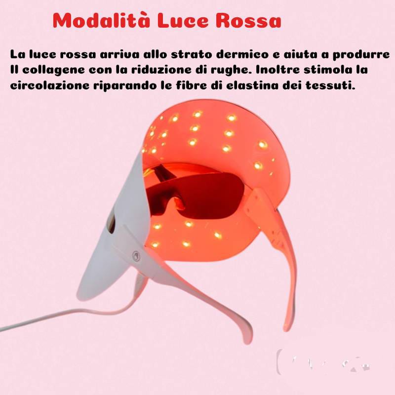 Maschera facciale con terapia della luce   per il ringiovanimento della pelle NewBeautyCharm