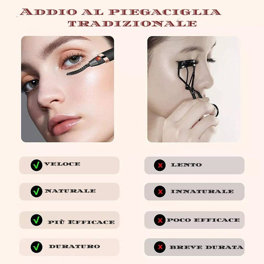 Riscalda ciglia Elettrico,  Scalda e piega  In Fretta  , effetto Wow assicurato NewBeautyCharm