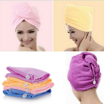 Set da 5 pezzi asciugamano capelli turbante microfibra shampoo bagno doccia super assorbenti NewBeautyCharm